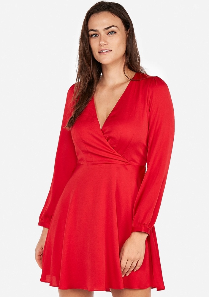 NWT Express Surplice Fit And Flare Dress